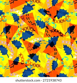 Digital abstract design with bold colors and fluid shapes, ideal for fabric printing, textiles, fashion, seamless patterns, modern creative textile surfaces, backgrounds, prints