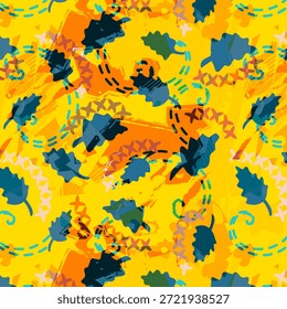 Diseño abstracto digital con colores atrevidos y Formas fluidas, ideal para la impresión de telas, textiles, moda, patrones sin costuras, superficies modernas y fondos textiles creativos