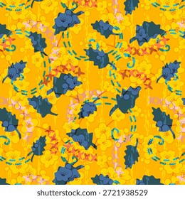Diseño abstracto digital con colores atrevidos y Formas fluidas, ideal para la impresión de telas, textiles, moda, patrones sin costuras, superficies modernas y fondos textiles creativos