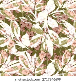 Diseño abstracto digital con Formas fluidas, colores vibrantes y texturas sutiles, ideal para la impresión de telas, textiles de moda, decoración del hogar y diseños modernos de aplicaciones de patrones de superficie.