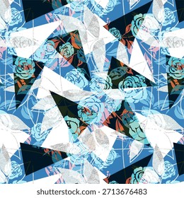 “Diseño abstracto digital moderno con colores vibrantes y Formas dinámicas, patrón sin costuras ideal para la impresión de telas, textiles de moda, decoración del hogar y proyectos creativos de diseño de superficies”.