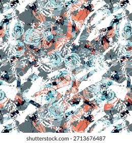 “Diseño abstracto digital moderno con colores vibrantes y Formas dinámicas, patrón sin costuras ideal para la impresión de telas, textiles de moda, decoración del hogar y proyectos creativos de diseño de superficies”.
