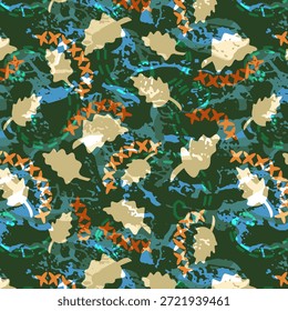 Design abstrato digital com cores vibrantes e formas fluidas, ideal para impressão de tecidos, têxteis, moda, padrões sem costura, fundos têxteis criativos modernos, superfícies, impressões
