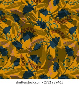Digital abstract design with vibrant colors and fluid shapes, ideal for fabric printing, textiles, fashion, seamless patterns, modern creative textile backgrounds, surfaces, prints