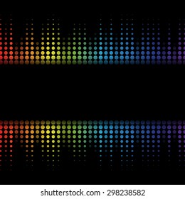 Digital abstract equalizer. Multicolored waveform background. vector Illustration