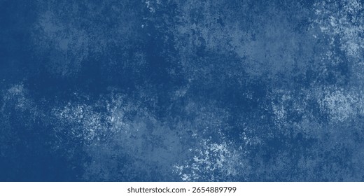 Digital abstract grunge texture with expressive brush strokes and vintage blue hue

