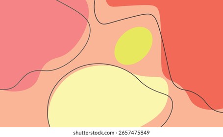 Digital abstract illustration featuring flowing organic shapes and dynamic contour lines. 