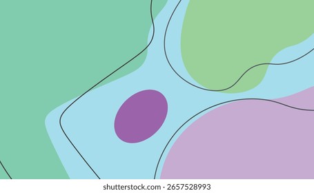 Digital abstract illustration featuring flowing organic shapes and dynamic contour lines. 