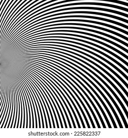 Digital abstract image with a psychedelic circular web pattern. Vector