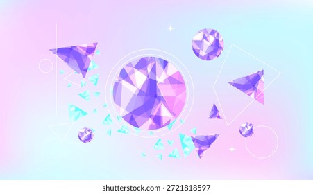 Digital Abstract Low Poly Geometric Background