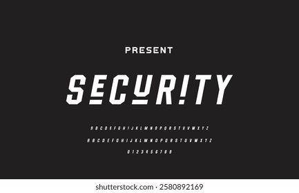 Digital Abstract minimal modern alphabet fonts for logo. Typography technology electronic digital music future creative font. vector illustration