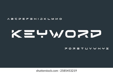 Digital Abstract minimal modern alphabet fonts for logo. Typography technology electronic digital music future creative font. vector illustration