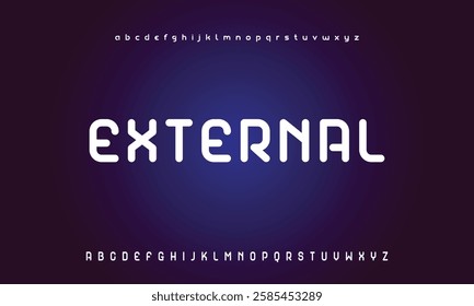 Digital Abstract minimal modern alphabet fonts for logo. Typography technology electronic digital music future creative font. vector illustration