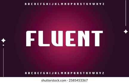 Digital Abstract minimal modern alphabet fonts for logo. Typography technology electronic digital music future creative font. vector illustration