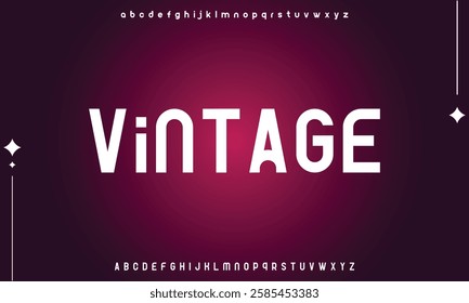 Digital Abstract minimal modern alphabet fonts for logo. Typography technology electronic digital music future creative font. vector illustration