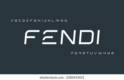 Digital Abstract minimal modern alphabet fonts for logo. Typography technology electronic digital music future creative font. vector illustration