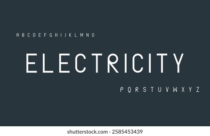 Digital Abstract minimal modern alphabet fonts for logo. Typography technology electronic digital music future creative font. vector illustration