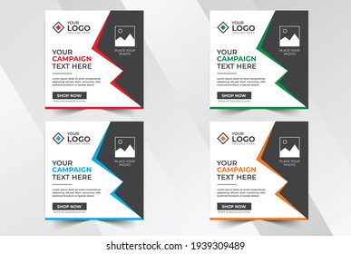 Agencia de marketing creativo profesional y abstracto digital y banner de súper venta para plantilla de publicación en medios sociales.