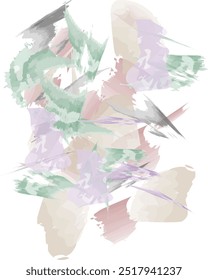 A digital abstract painting using watercolor produces a contemporary work that is suitable for modern home wall decoration.