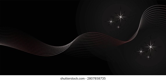 Digital abstract particles flow de-focus background