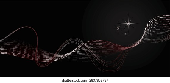 Digital abstract particles flow de-focus background
