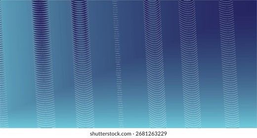 A digital abstract pattern featuring vertical lines with a textured appearance, rendered in a gradient of deep blue to light cyan.