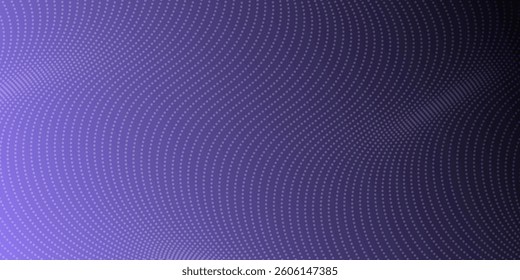 Digital abstract pattern with purple waves and dots creating a modern design aesthetic