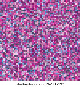 Fondo de píxeles rosados de resumen digital, fondo abstracto de código QR, patrón sin brillo vectorial, textura de píxeles aleatorios