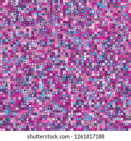 Fondo de píxeles rosados de resumen digital, fondo abstracto de código QR, patrón sin brillo vectorial, textura de píxeles aleatorios
