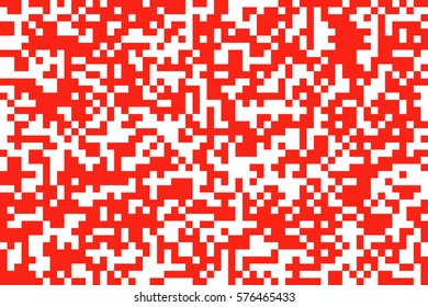 Digital abstract red and white pixel background. Vector illustration.