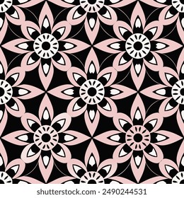 Digital abstract, seamless geometric pattern. Background floral vector illustration for fabric, wallpaper, paper and web design.
