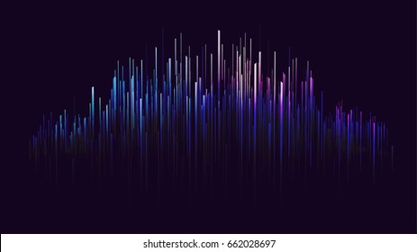 digital abstract sound wave