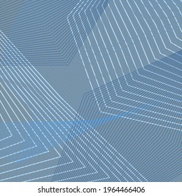 digital abstract striped vector line pattern in perspective black and white straight corner zigzags