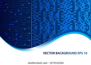Digital Abstract technology background, futuristic background, cyberspace Concept, Web Banner, Cover page design. vector illustration