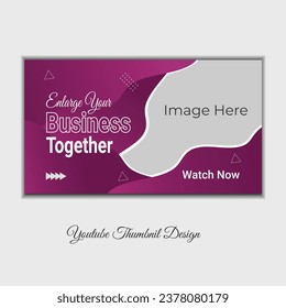 Digital abstract video cover template Modern You tube thumbnail design