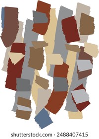 Un trabajo abstracto digital con arañazos en piedra y ladrillo utilizando colores relacionados con las estaciones hace que un nuevo trabajo sea interesante y único.