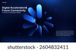 Digital Acceleration and Future Connectivity – Futuristic 3D Loading Animation Concept in Blue Tones