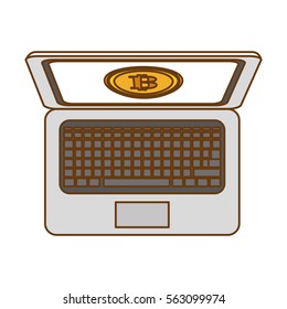 digital access to account letter B as emblem bank related icons image vector illustration design 