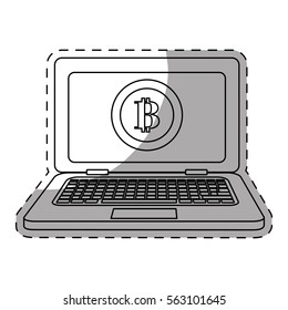 digital access to account letter B as emblem bank related icons image vector illustration design 