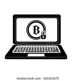 digital access to account letter B as emblem bank related icons image vector illustration design 