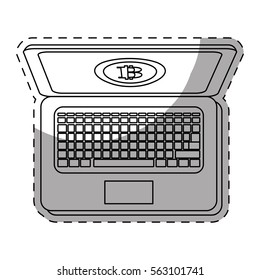 digital access to account letter B as emblem bank related icons image vector illustration design 