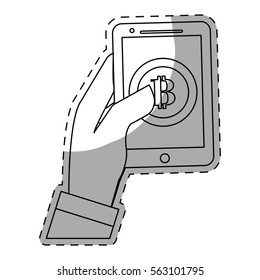 digital access to account letter B as emblem bank related icons image vector illustration design 