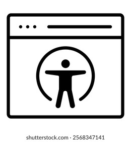 Digital Accessibility Icon Element For Design