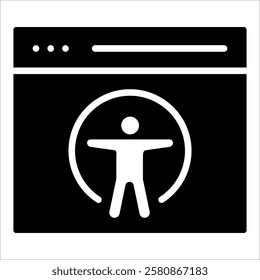 Digital Accessibility Icon Element For Design