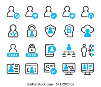 digital account icon set,vector and illustration