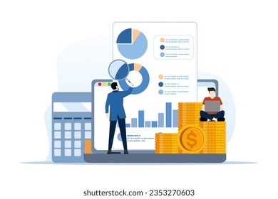 digital accounting concept, digital accounting services, online business audit, internet marketing audit, digital audit, financial management. corporate website, UI element, abstract metaphor.