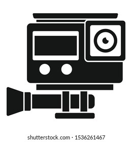 Digital action camera icon. Simple illustration of digital action camera vector icon for web design isolated on white background