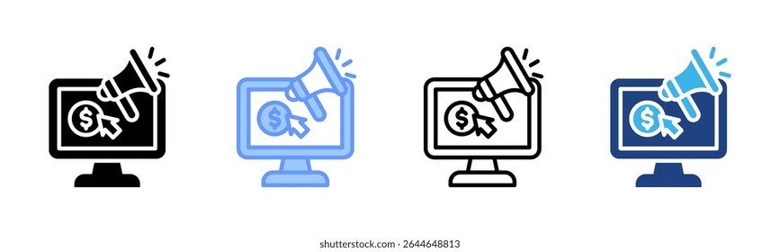 Digital Ads icon sheet multiple style collection