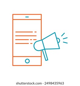 Digitale Werbung für das Marketing-Symbol