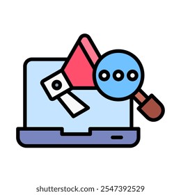 Elemento de icono de publicidad digital para diseño